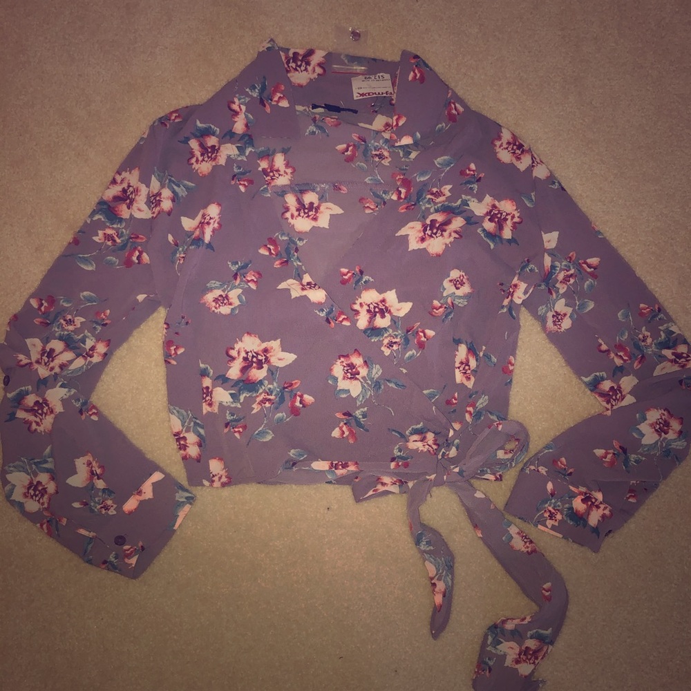 Floral cross body crop top